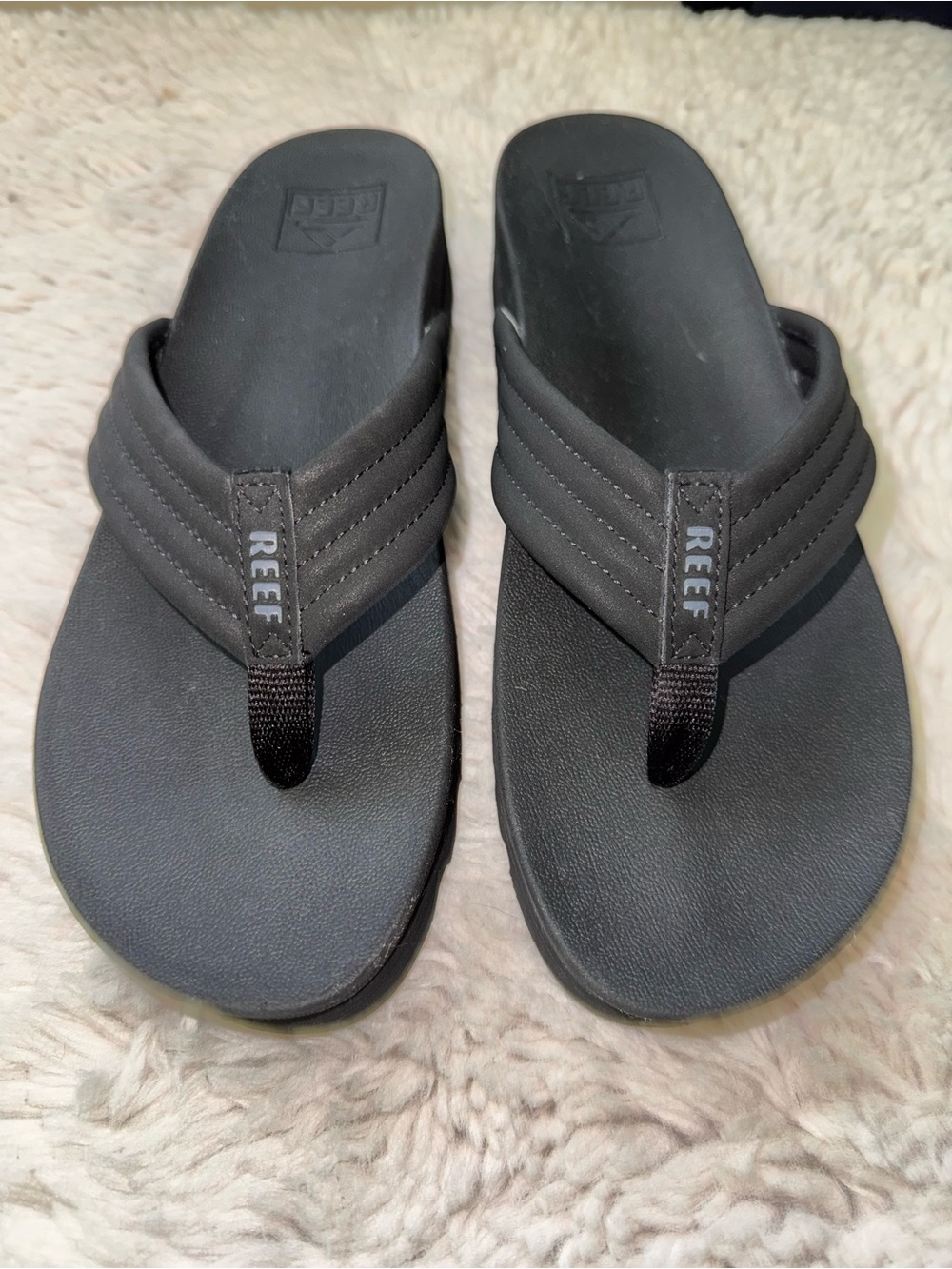 Reef Kaia Black Flip-Flop Platform Sandals Women’s Size 9 US